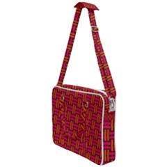 Pattern Red Background Structure Cross Body Office Bag