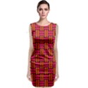 Pattern Red Background Structure Classic Sleeveless Midi Dress View1