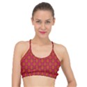 Pattern Red Background Structure Basic Training Sports Bra View1