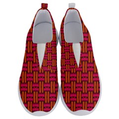 Pattern Red Background Structure No Lace Lightweight Shoes by Bajindul