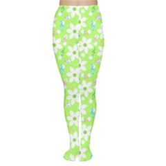 Zephyranthes Candida White Flowers Tights by Bajindul