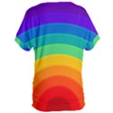 Rainbow Background Colorful Women s Oversized Tee View2