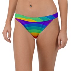 Rainbow Background Colorful Band Bikini Bottom