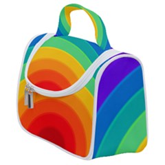 Rainbow Background Colorful Satchel Handbag by Bajindul