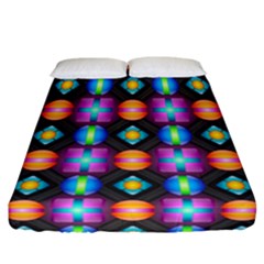 Squares Spheres Backgrounds Texture Fitted Sheet (california King Size) by Bajindul