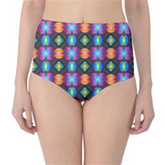 Squares Spheres Backgrounds Texture Classic High-waist Bikini Bottoms by Bajindul