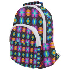 Squares Spheres Backgrounds Texture Rounded Multi Pocket Backpack