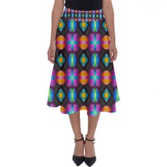 Squares Spheres Backgrounds Texture Perfect Length Midi Skirt by Bajindul