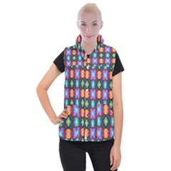 Squares Spheres Backgrounds Texture Women s Button Up Vest by Bajindul