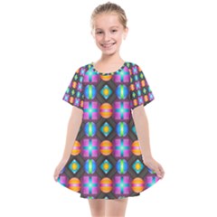 Squares Spheres Backgrounds Texture Kids  Smock Dress by Bajindul