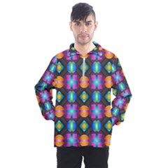 Squares Spheres Backgrounds Texture Men s Half Zip Pullover