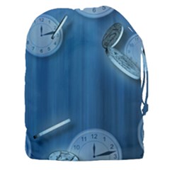 Time Clock Watch Hours Drawstring Pouch (xxxl)