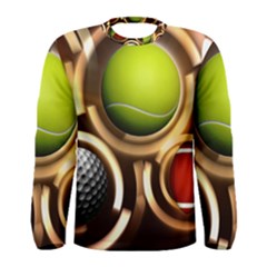 Sport Ball Tennis Golf Football Men s Long Sleeve Tee by Bajindul