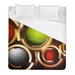 Sport Ball Tennis Golf Football Duvet Cover (full/ Double Size) by Bajindul