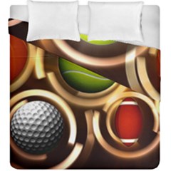 Sport Ball Tennis Golf Football Duvet Cover Double Side (king Size) by Bajindul