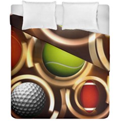 Sport Ball Tennis Golf Football Duvet Cover Double Side (california King Size) by Bajindul