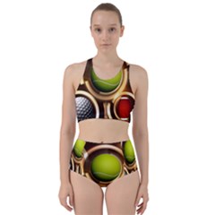 Sport Ball Tennis Golf Football Racer Back Bikini Set by Bajindul