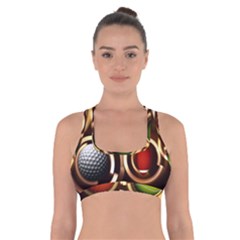 Sport Ball Tennis Golf Football Cross Back Sports Bra by Bajindul