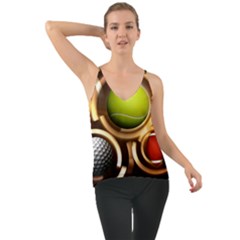 Sport Ball Tennis Golf Football Chiffon Cami by Bajindul