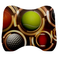 Sport Ball Tennis Golf Football Velour Head Support Cushion by Bajindul