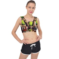 Sport Ball Tennis Golf Football V-back Sports Bra by Bajindul