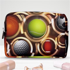 Sport Ball Tennis Golf Football Make Up Pouch (medium) by Bajindul