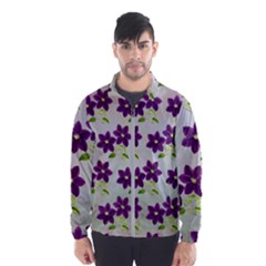 Purple Flower Men s Windbreaker