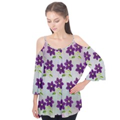 Purple Flower Flutter Tees