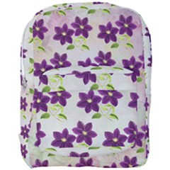 Purple Flower Full Print Backpack