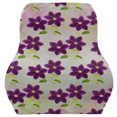 Purple Flower Car Seat Back Cushion  by Bajindul