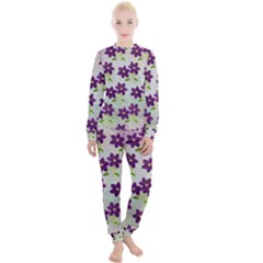 Purple Flower Women s Lounge Set by Bajindul