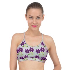 Purple Flower Basic Training Sports Bra by Bajindul