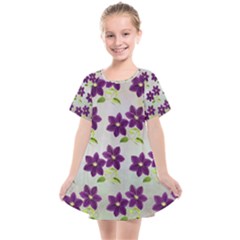 Purple Flower Kids  Smock Dress by Bajindul