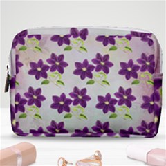 Purple Flower Make Up Pouch (medium) by Bajindul