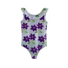 Purple Flower Kids  Frill Swimsuit by Bajindul