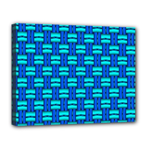 Pattern Graphic Background Image Blue Canvas 14  X 11  (stretched)