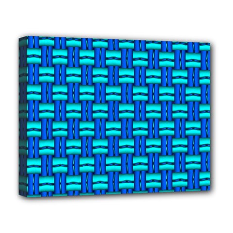 Pattern Graphic Background Image Blue Deluxe Canvas 20  X 16  (stretched) by Bajindul