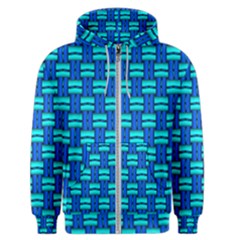 Pattern Graphic Background Image Blue Men s Zipper Hoodie