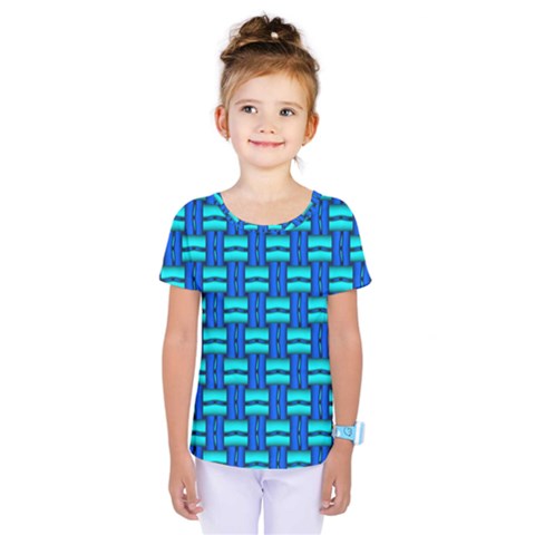 Pattern Graphic Background Image Blue Kids  One Piece Tee by Bajindul