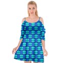 Pattern Graphic Background Image Blue Cutout Spaghetti Strap Chiffon Dress View1