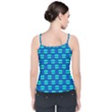 Pattern Graphic Background Image Blue Velvet Spaghetti Strap Top View2