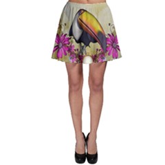 Cute Funny Coutan With Flowers Skater Skirt by FantasyWorld7