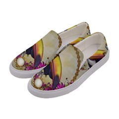 Cute Funny Coutan With Flowers Women s Canvas Slip Ons by FantasyWorld7