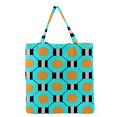 Octagon Blue 2 Grocery Tote Bag