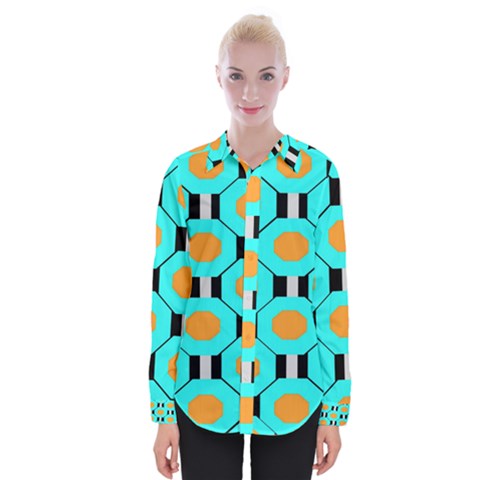 Octagon Blue 2 Womens Long Sleeve Shirt by impacteesstreetwear