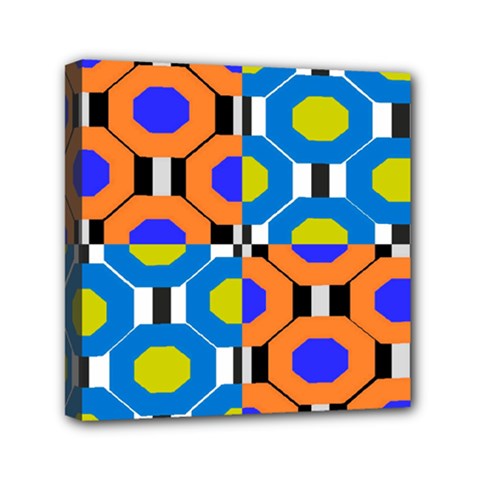 Octagon Orange Mini Canvas 6  X 6  (stretched) by impacteesstreetwear