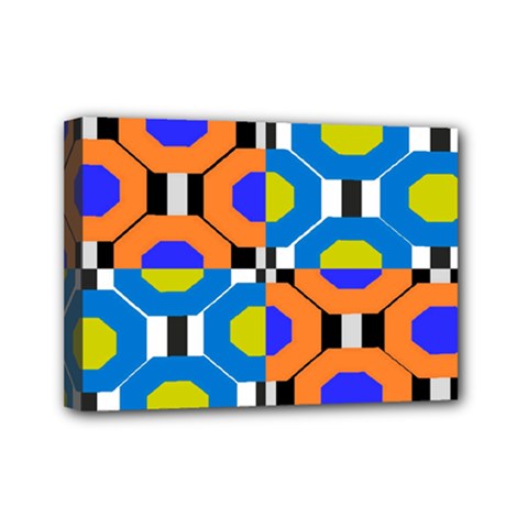 Octagon Orange Mini Canvas 7  X 5  (stretched) by impacteesstreetwear