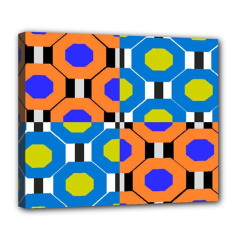 Octagon Orange Deluxe Canvas 24  X 20  (stretched) by impacteesstreetwear