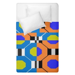 Octagon Orange Duvet Cover Double Side (single Size) by impacteesstreetwear