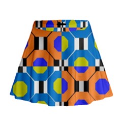 Octagon Orange Mini Flare Skirt by impacteesstreetwear